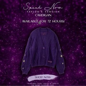 NIB Taylor Swift Speak Now Cardigan ✨